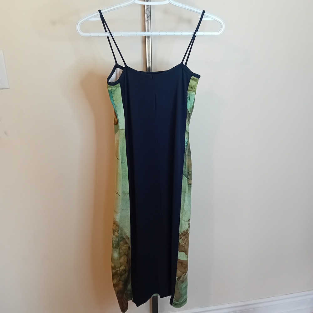 Just In Time VTG 90s Creation Of Adam‎ Regency Art Michelangelo Novelty Dress S - Picture 14 of 15